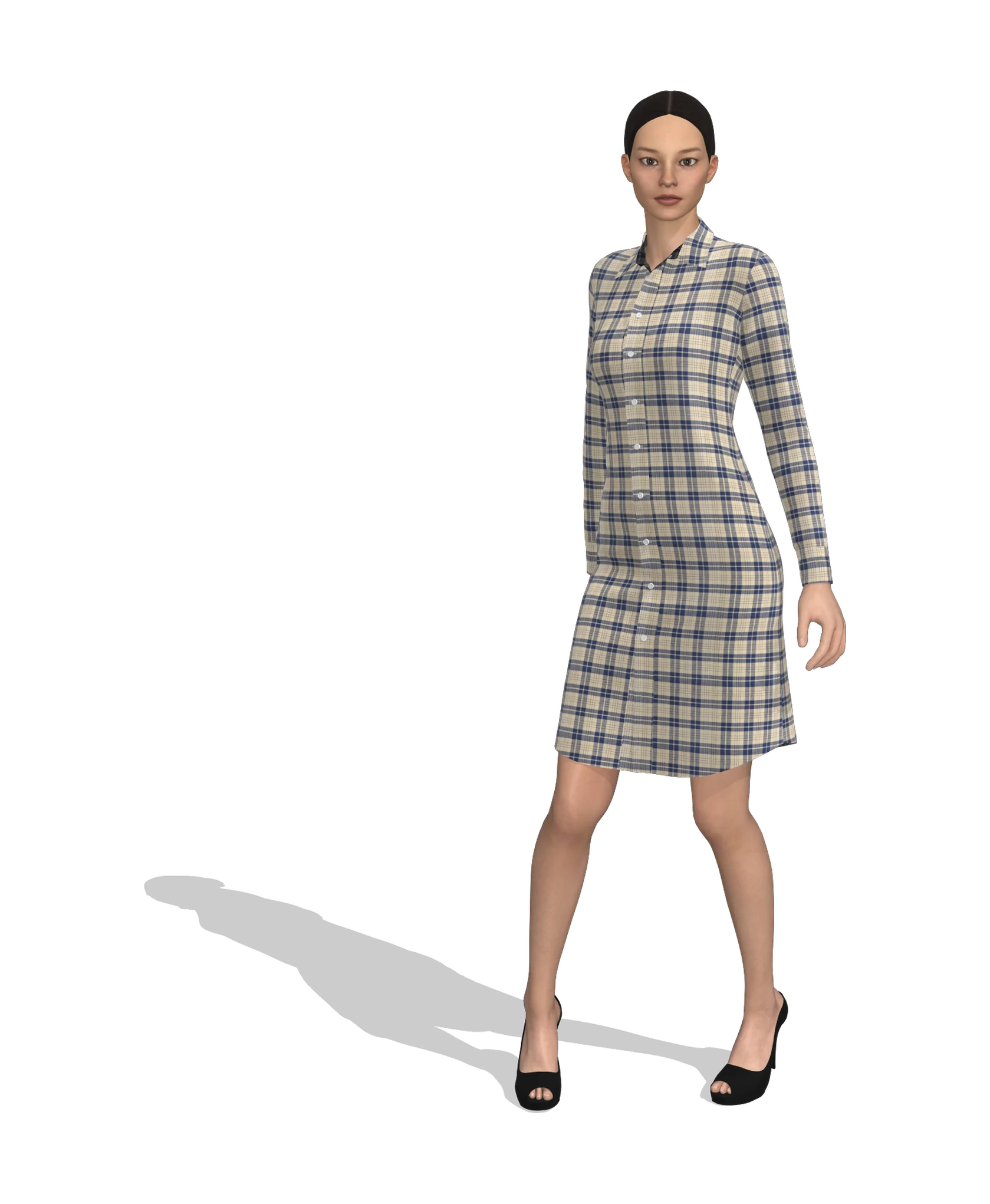 KDscion p29 full sleeve classic fit buttonup dress